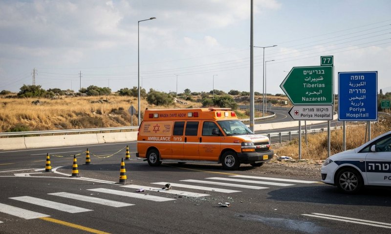 הולך רגל בן 28 נפגע קשה מרכב בכביש 77 סמוך לצומת פוריה