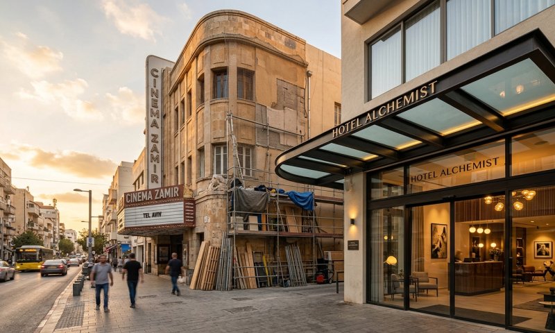 שנה אחרי פגיעת הטיל: קולנוע זמיר בת"א נפתח כמלון בוטיק