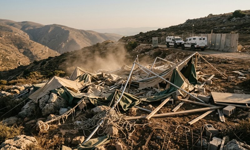 סוף ל"אוהל הקונספציה": נהרס המבנה של חיזבאללה בהר דב
