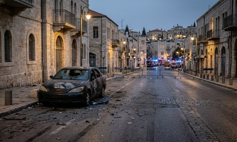 פיצוץ מטען ברכב בירושלים: עבריין בכיר ובנו בן ה-13 נפצעו קשה