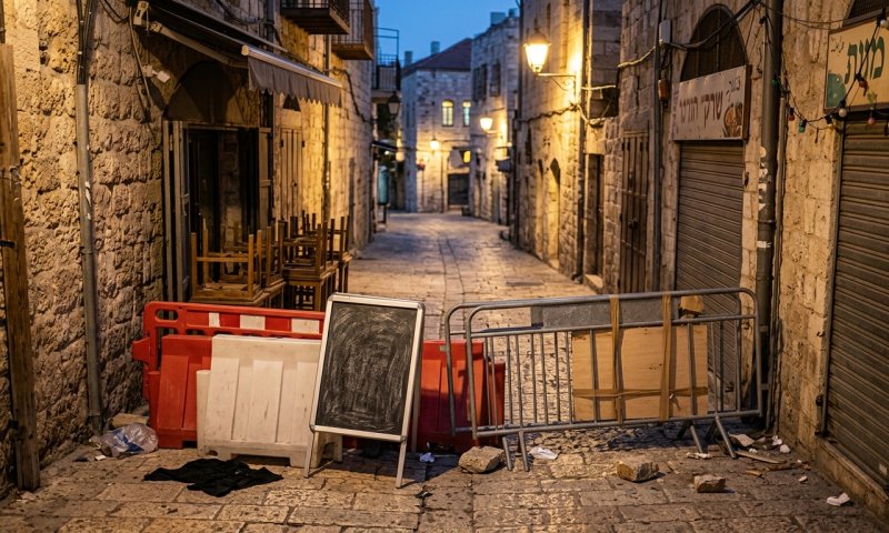עימות בירושלים: חרדים הציבו מחסומים כדי למנוע פתיחת בית קפה