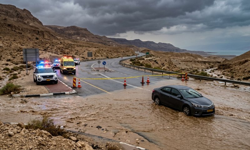 גשם באמצע אוגוסט: התרעת שיטפונות בים המלח ובמדבר יהודה