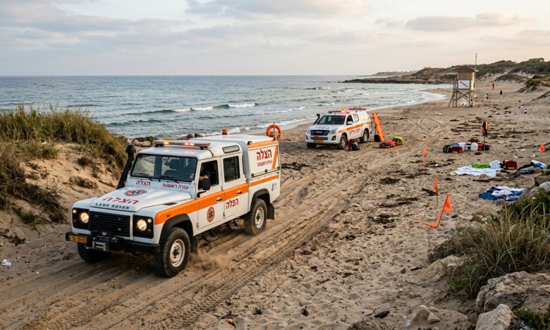 פעוטה בת 3 טבעה בחוף נווה ים ופונתה לרמב"ם במצב קשה