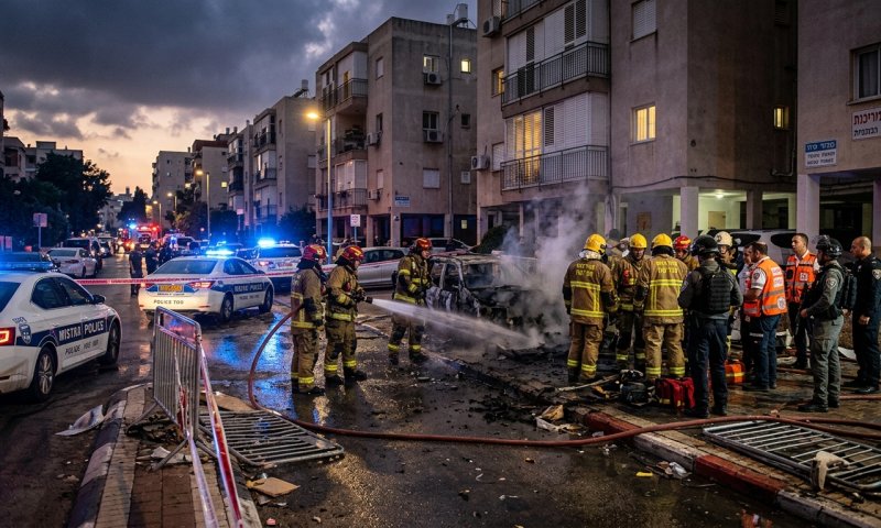 חשוד הצית את עצמו בהרצליה עם הגעת שוטרים לאסרו
