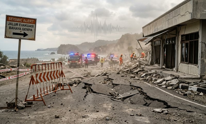 רעידת אדמה בעוצמה 5.9 באינדונזיה: אין דיווח על נפגעים
