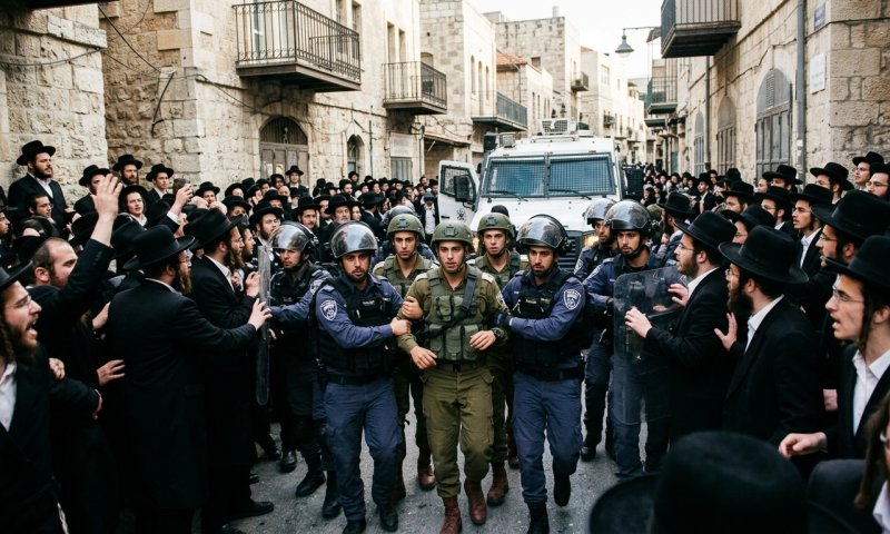 מאה שערים: המשטרה חילצה שלושה חיילים חרדים שהוקפו בידי קיצוניים
