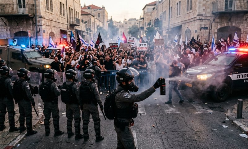 מח"ש חקרה באזהרה קצין שריסס גז פלפל על מפגינים בירושלים