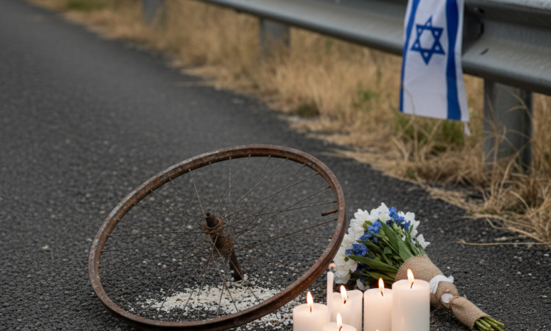 רכב אבטחת אישים פגע בנער אופניים פלסטיני בקריית ארבע