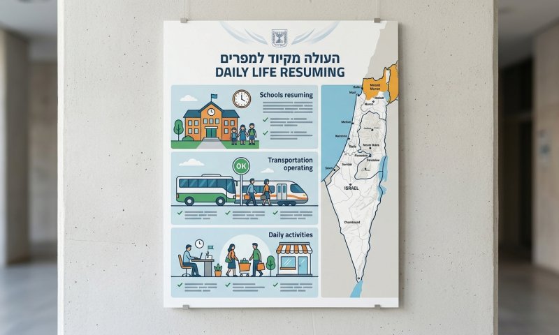 חוזרים לשגרה: פיקוד העורף מסיר מחר את ההגבלות ברחבי הארץ