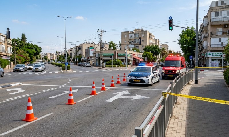 הולכת רגל בת 60 נפצעה בינוני מפגיעת משאית בפתח תקווה