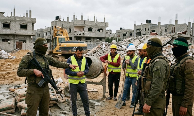 חמאס איים בנשק על קבלנים ועצר עבודות שיקום ברפיח