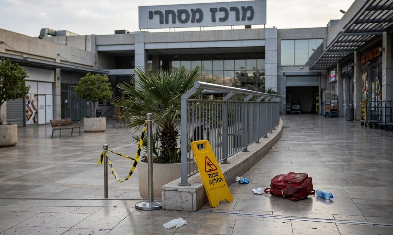 ילד בן 5 נפצע בינוני לאחר שנפל מגובה שלושה מטרים במרכז מסחרי בחדרה