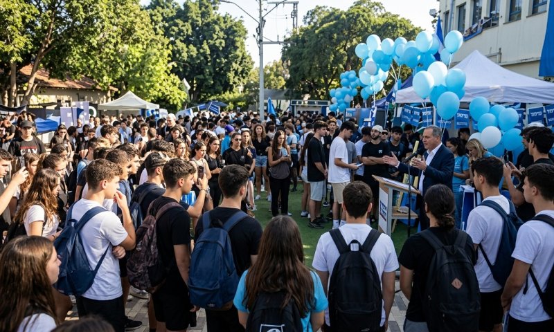 קרנבל הבחירות בתיכון בליך: כוסות על ח"כ בן ארי ותשואות לחדאד