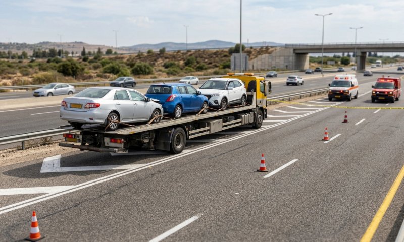ניצל את הגרר לגניבת רכבים: נהג משאית נעצר בדרך לשטחים