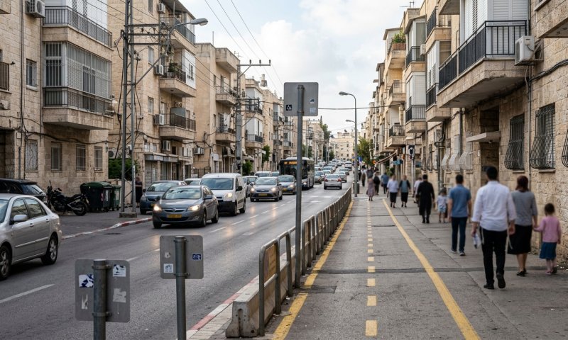 בני ברק מפרידה מדרכות: צד אחד לגברים, צד שני לנשים