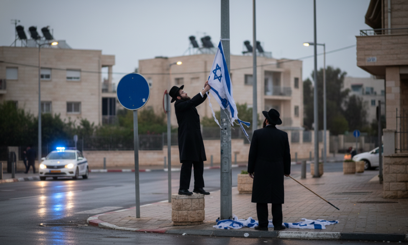 שני קיצוניים תלשו דגלי ישראל בבית שמש בערב יום הזיכרון ונעצרו