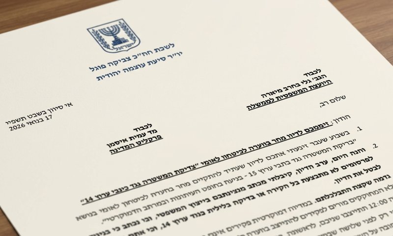 פוגל איים על היועמ"שית: "לא תתייצבי לדיון - אעתור לבג"ץ נגדך"