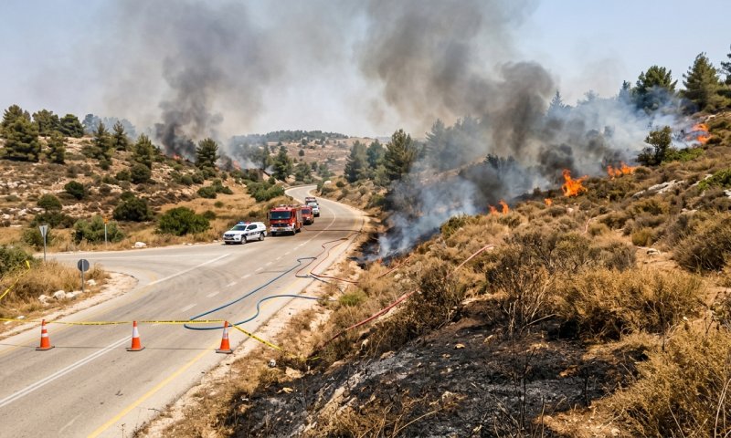 אש בכניסה לבית מאיר: חיילים פונו, אנטנה נפגעה מהלהבות