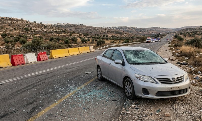 פלסטינים יידו אבנים על רכב בעוקף חווארה, בת 9 נפצעה קל