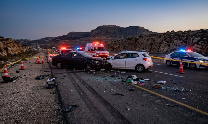 תאונה קשה ליד הר גילה: בן 50 נפצע קשה, שניים חולצו מרכבם