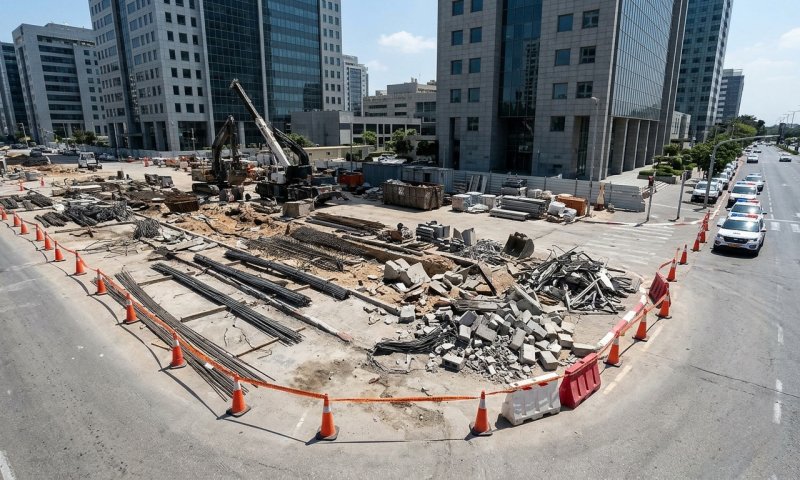 פועל בן 30 נהרג מקריסת מנוף במתחם הבורסה ברמת גן
