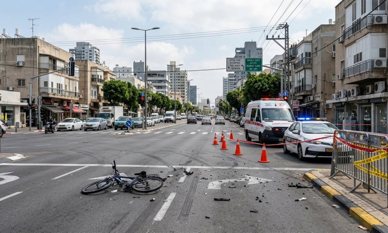 רוכב אופניים נהרג מפגיעת רכב גנוב בצפון תל אביב
