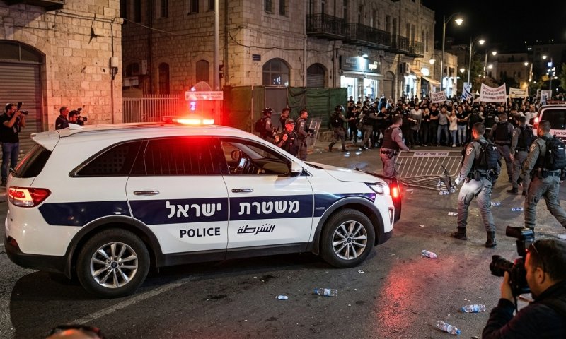 המשטרה פיזרה בכוח הפגנה בכיכר פריז לאחר שהמפגינים חסמו כבישים