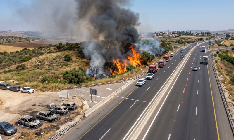 שריפה גדולה משתוללת סמוך לאליקים: מטוסי כיבוי הוזנקו