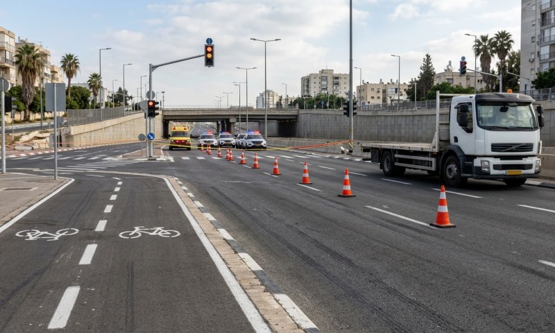 רוכב אופניים חשמליים בן 50 התנגש במשאית חונה בחולון - ונהרג