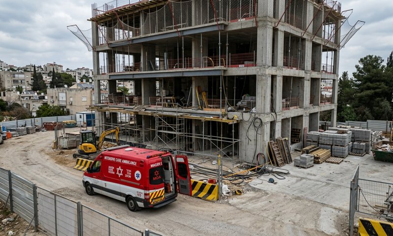 פועל בן 48 נפצע בינוני לאחר שנפל מגובה בטירת הכרמל
