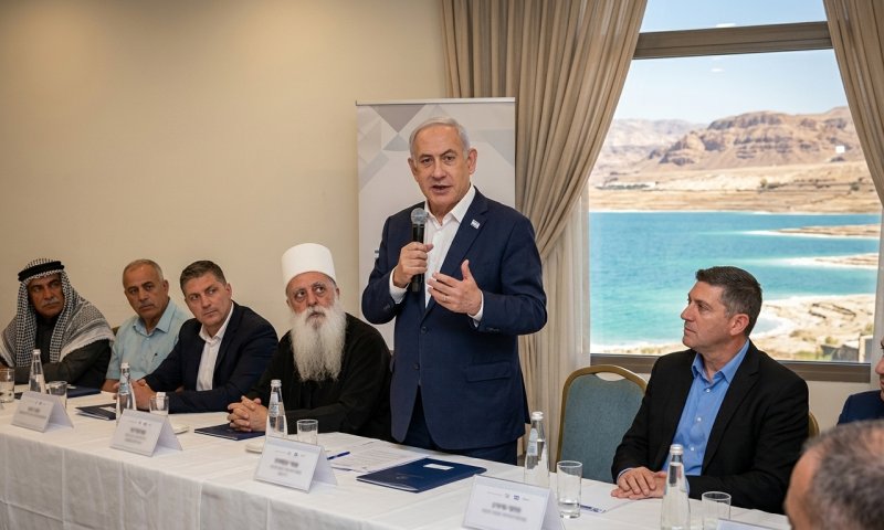 נתניהו עזב כנס דרוזי באמצע כדי לדבר עם טראמפ