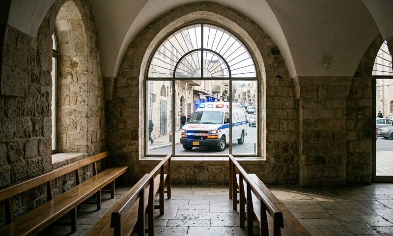 גבר כבן 60 קרס בבית כנסת בירושלים - וצוות מד"א החזיר אותו לחיים