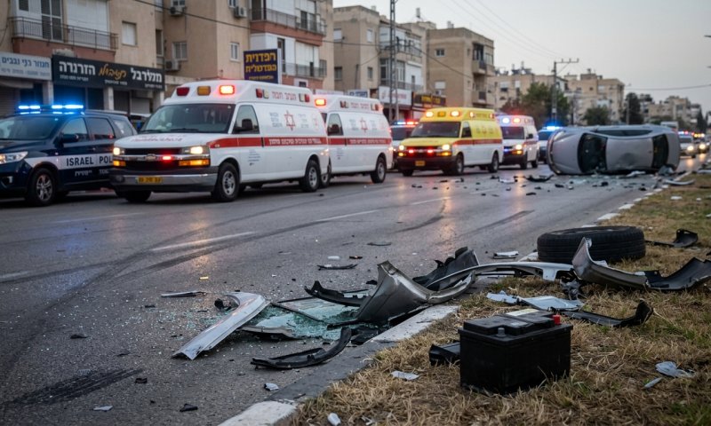 גבר בן 58 נפצע בינוני בהתהפכות רכב בקריית אתא