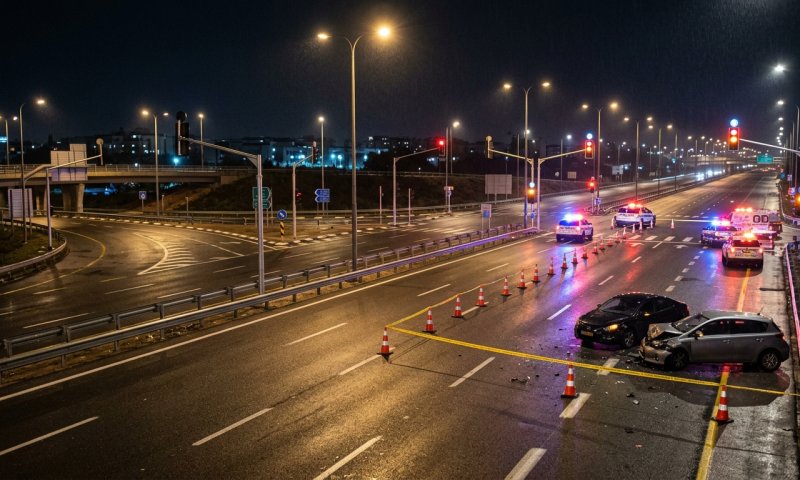 רוכב אופנוע בן 50 נפצע אנוש בתאונה קשה ברמת השרון