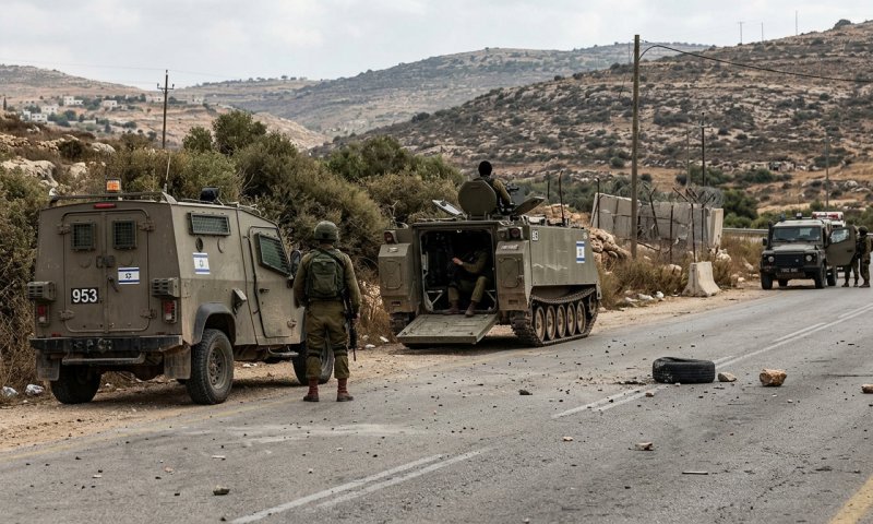 צה"ל עצר שמונה חשודים שיידו אבנים לעבר רכב ישראלי בשומרון