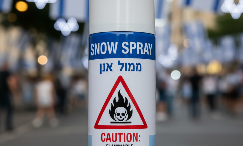 מכון התקנים מזהיר: ספריי שלג עלול לגרום לפציעות ביום העצמאות