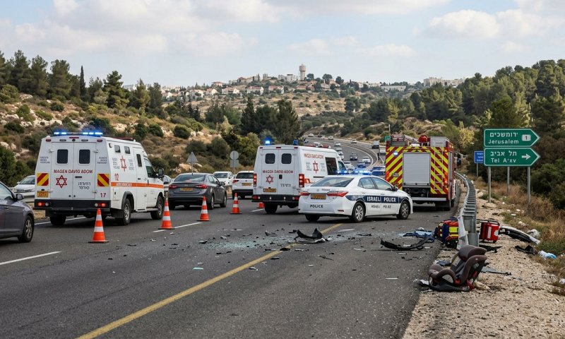 תינוקת בת חודש נהרגה בתאונת דרכים קשה בכביש 1
