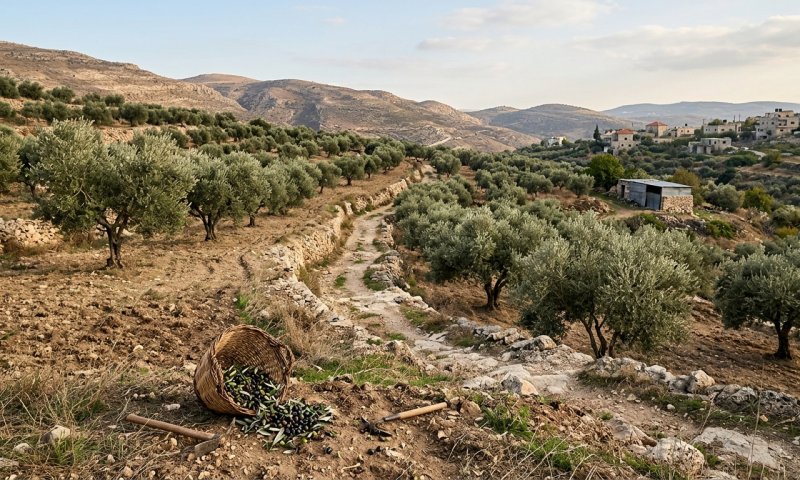תיעוד: פלסטיני הוכה באלות ופונה מדמם ממסיק זיתים באזור שכם