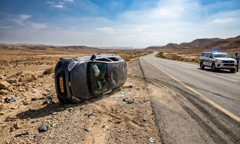 קטין בן 16 ניסה לברוח מפעילות אכיפה בדרום, התהפך עם רכבו ונעצר