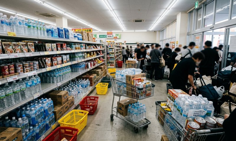 טייפון הכה ביפן: שדה התעופה באוקינאווה נסגר, מאות פונו