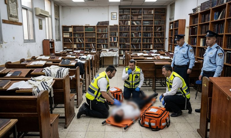 אברך נרצח בבית מדרש בבני ברק לעיני בנו בן ה-13