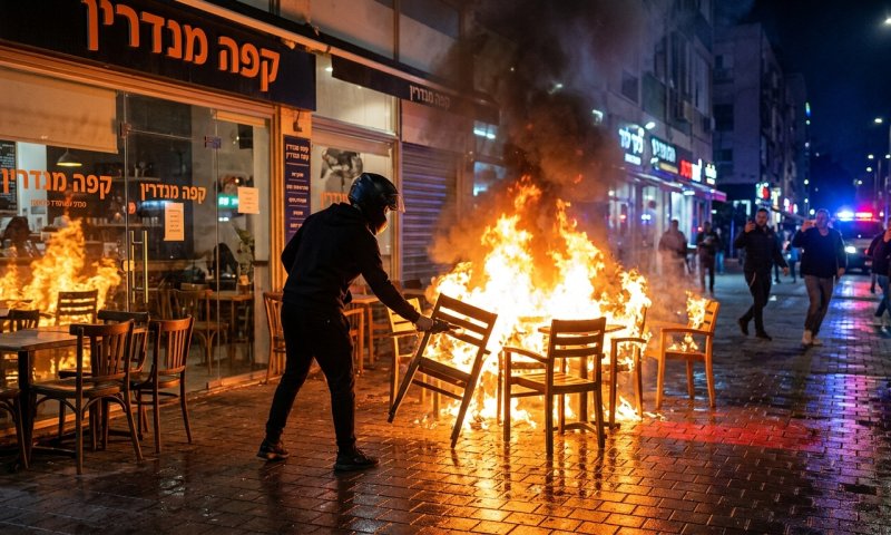 בית קפה ברמת גן הוצת בלילה בגלל שנפתח בשבת - ראש העיר מגיב
