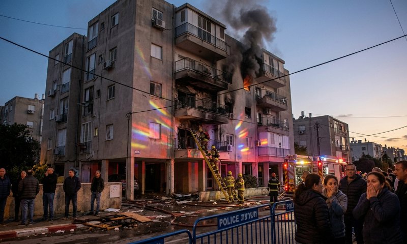 שריפה בנתניה: לוחמי האש חילצו אם ושני ילדיה מדירה בוערת