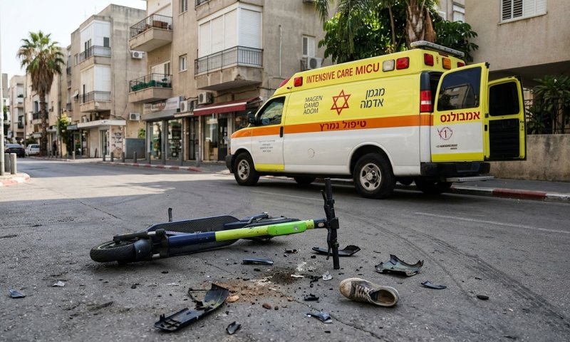 רוכב קורקינט בן 33 נפצע בינוני בתל אביב ופונה לאיכילוב
