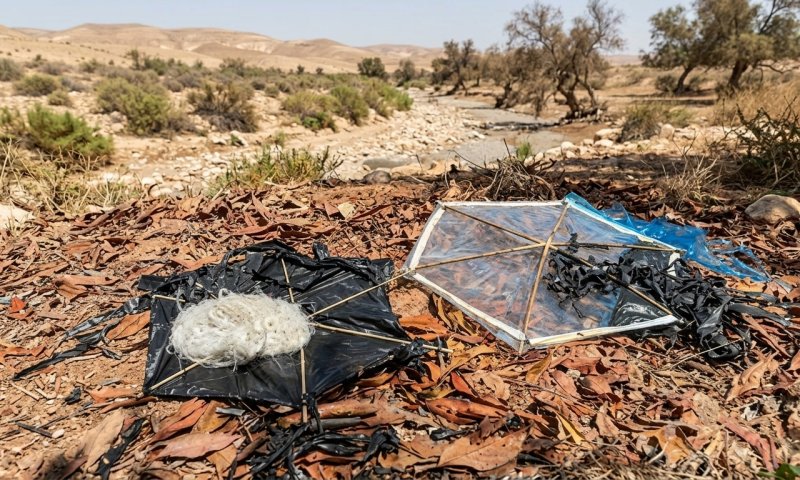 חשש בעוטף: שני עפיפונים עם כיתוב בערבית אותרו ליד נחל עוז