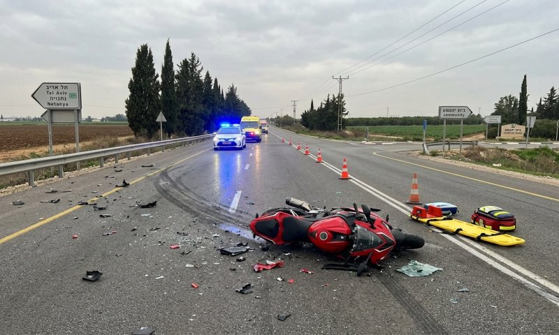 רוכב אופנוע בן 18 נפצע קשה לאחר שהחליק סמוך לבית יהושע