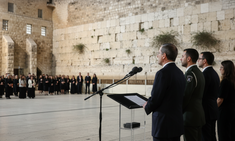 ישראל מתייחדת עם זכר 25,648 חללי מערכות ישראל בטקס בכותל