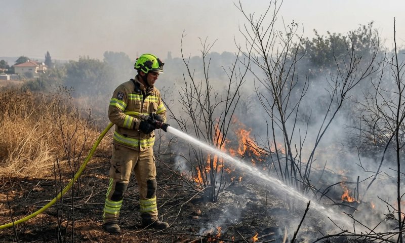 שריפה גדולה סמוך לעיר גנים בירושלים: בתים ניצלו ברגע האחרון