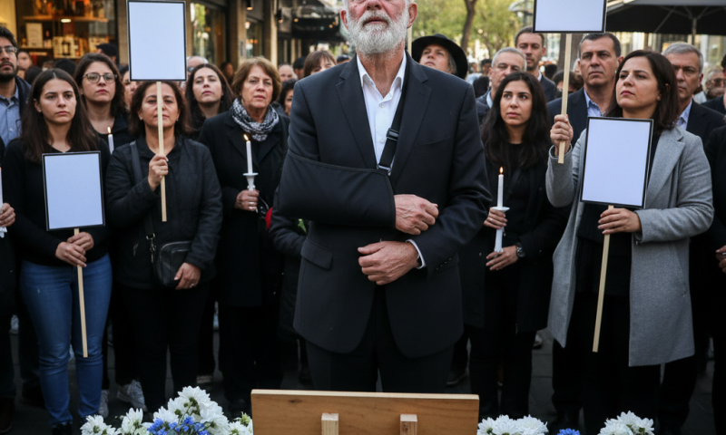 יו"ר המועצה הדתית ברמת גן חזר לטקס זיכרון במקום פיגוע הדקירה וקרא "ברוך שעשה לי נס"