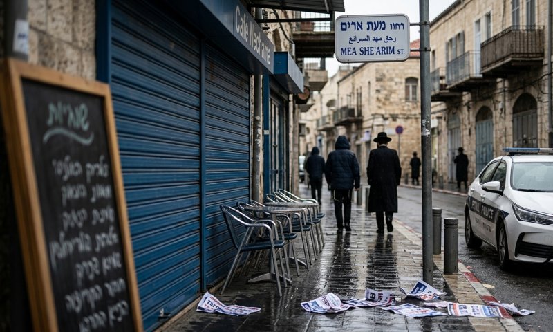 אבנים ושולחנות הפוכים: חרדים תקפו בית קפה שפעל בשבת בירושלים